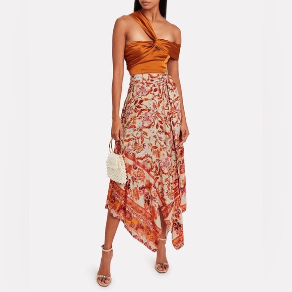 AMUR Dresses & Skirts - $498 NEW AMUR Nova Paisley Silk Wrap Maxi Skirt Size 4